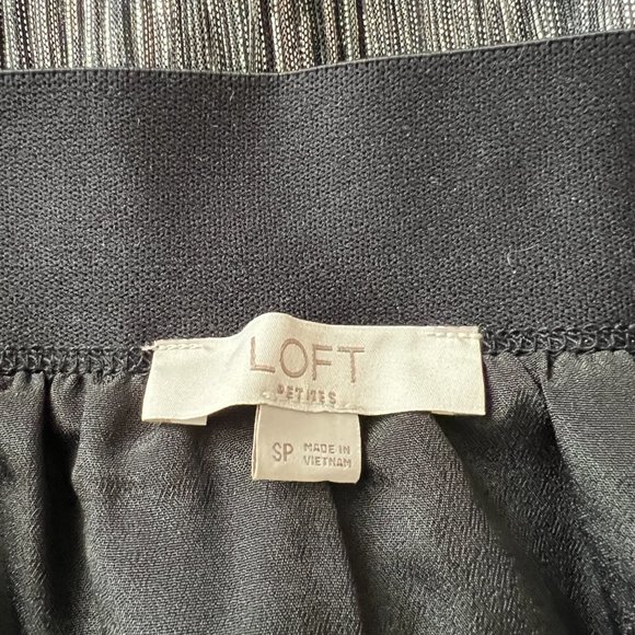Loft Shimmer Midi Skirt - Black/Silver - Picture 4 of 7